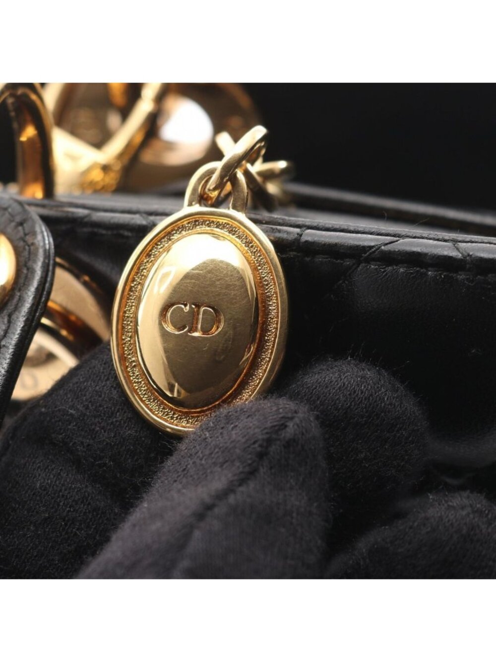 Dior Handbag Large Cannage Black Leather 2-Way Tote - Picture 10 of 10